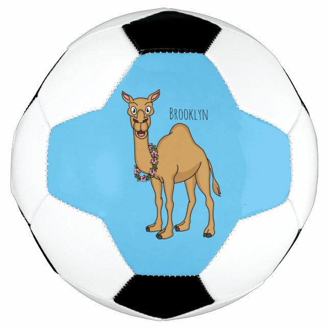 Happy Camel Cartoon Illustration Fußball (Vorderseite)