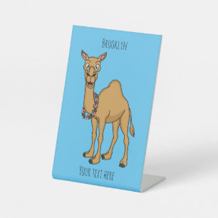 Happy Camel Cartoon Illustration Sockelschild