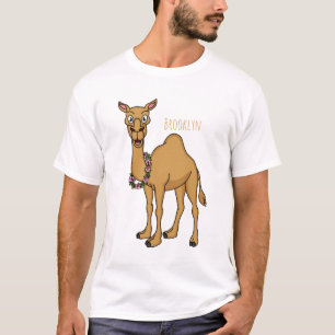 Happy Camel Cartoon Illustration T-Shirt