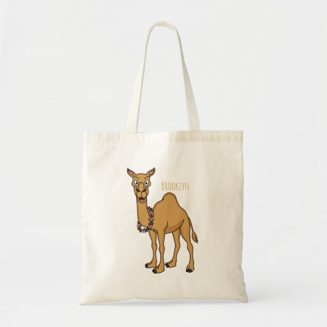Happy Camel Cartoon Illustration Tragetasche (Vorne)