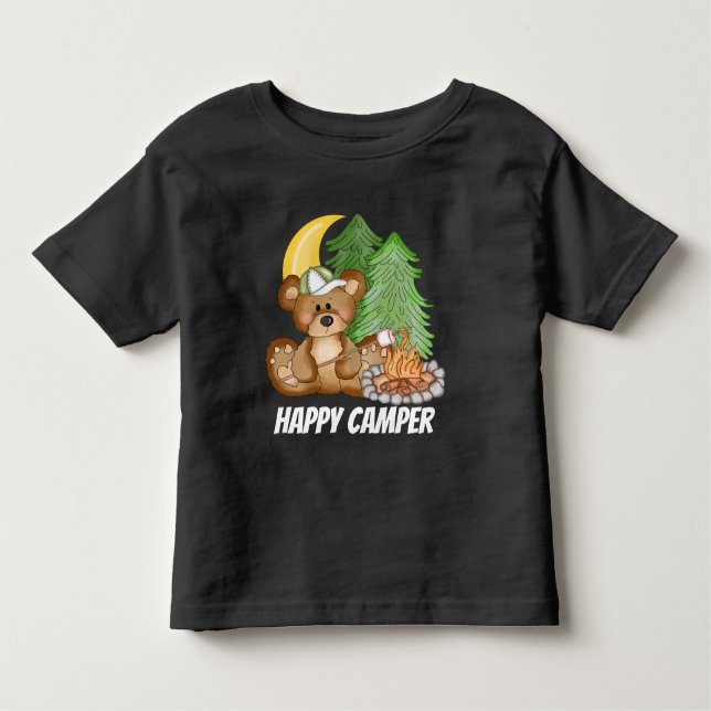 Happy Camp Bär Kinder Unisex Kleinkind T - Shirt (Vorderseite)