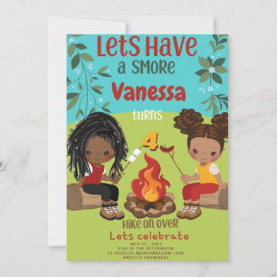 Happy Camper 1 Geburtstag Einladungskarte Einladung