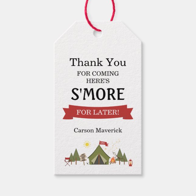 Happy Camper Adventure Birthday Geschenkanhänger (Vorderseite)