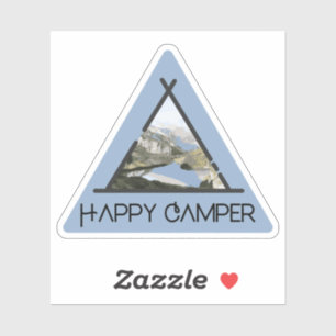 Happy Camper - Aufkleber für den Fluss in den Berg