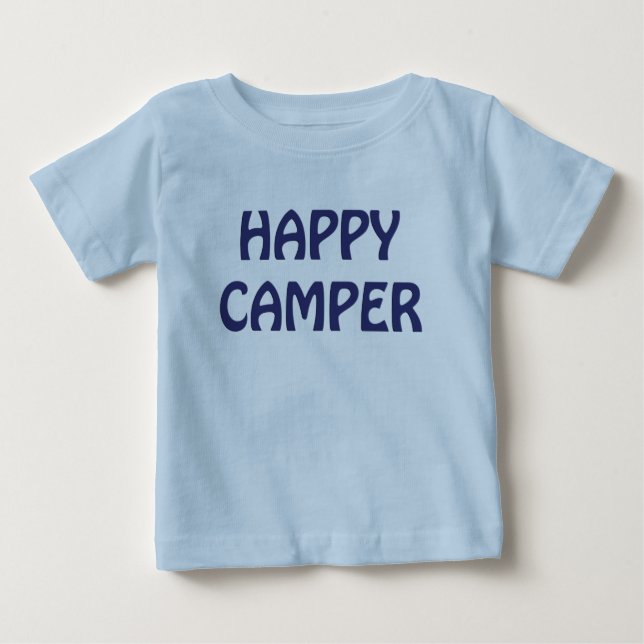 Happy Camper Backpack Säugling Blue T - Shirt (Vorderseite)
