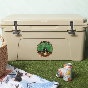 Happy Camper Bear Niedlich Fun Inspirivity Sticker