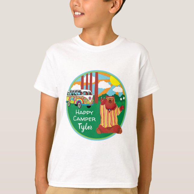 Happy Camper Bear T-Shirt (Vorderseite)