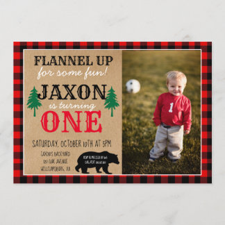 Happy Camper Boy Foto Geburtstagsparty Einladung