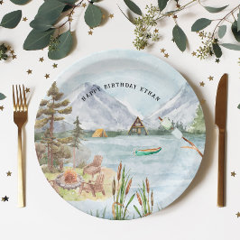 Happy Camper | Camping Birthday Party Pappteller