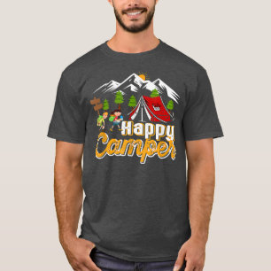 Happy Camper Camping Funny Gift Männer Frauen Kind T-Shirt