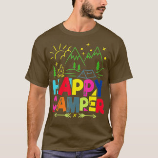Happy Camper Camping Funny Gift Men Women Kinder-G T-Shirt