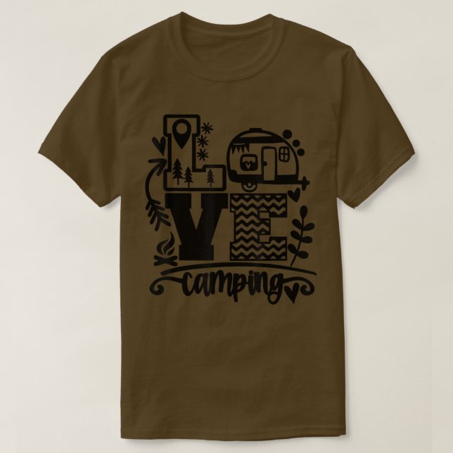 Happy Camper Camping Liebe Camping Life Funny Men  T-Shirt (Design vorne)