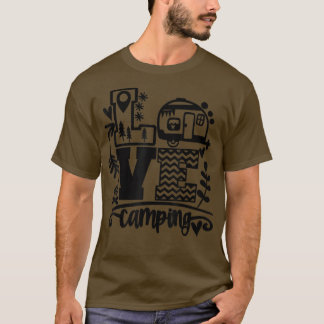 Happy Camper Camping Liebe Camping Life Funny Men  T-Shirt