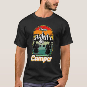 Happy Camper Camping Männer Frauen Retro 70er 80er T-Shirt