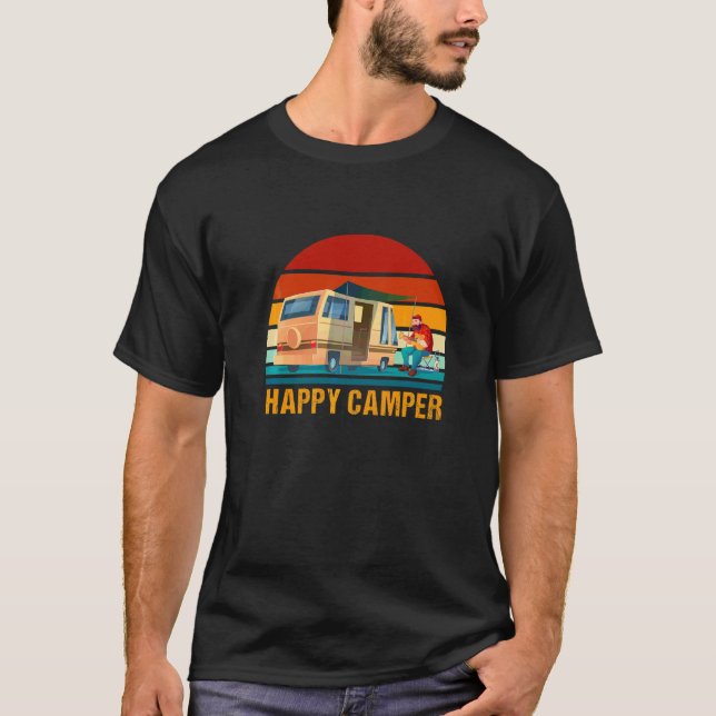 Happy Camper Camping RV Camping für Männer und Fra T-Shirt (Vorderseite)