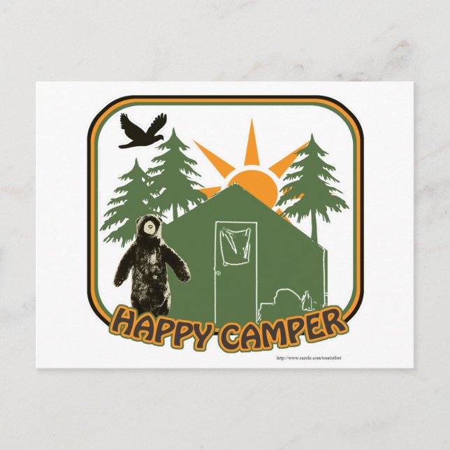 Happy Camper Classic Postkarte (Vorderseite)