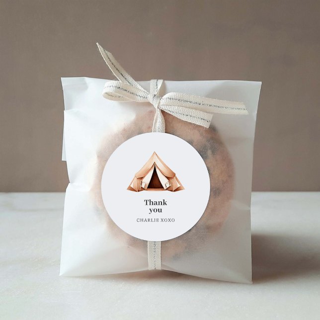 Happy Camper Custom Favor Sticker (Von Creator hochgeladen)