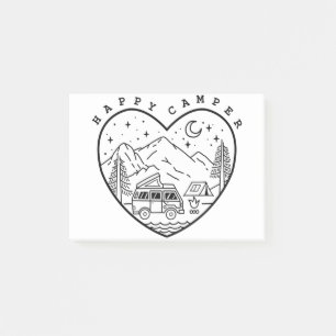 Happy Camper Doodle Post-it Klebezettel