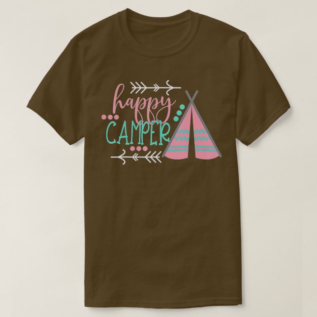 Happy Camper Funny Camping Gift For Kids Funny Boy T-Shirt (Design vorne)