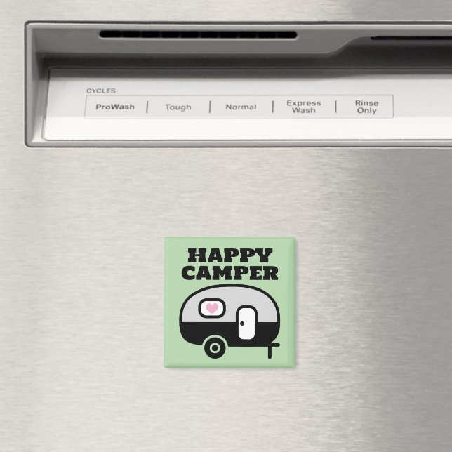 Happy Camper funny magnet for RV trailer home (In Situ (Geschirrspüler))