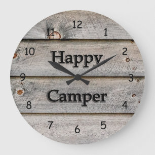 Happy Camper Große Wanduhr