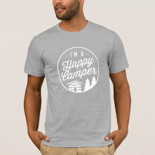 Happy Camper Heather Gray Unisex T - Shirt
