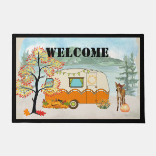 Happy Camper Herbsttür Mat Fußmatte
