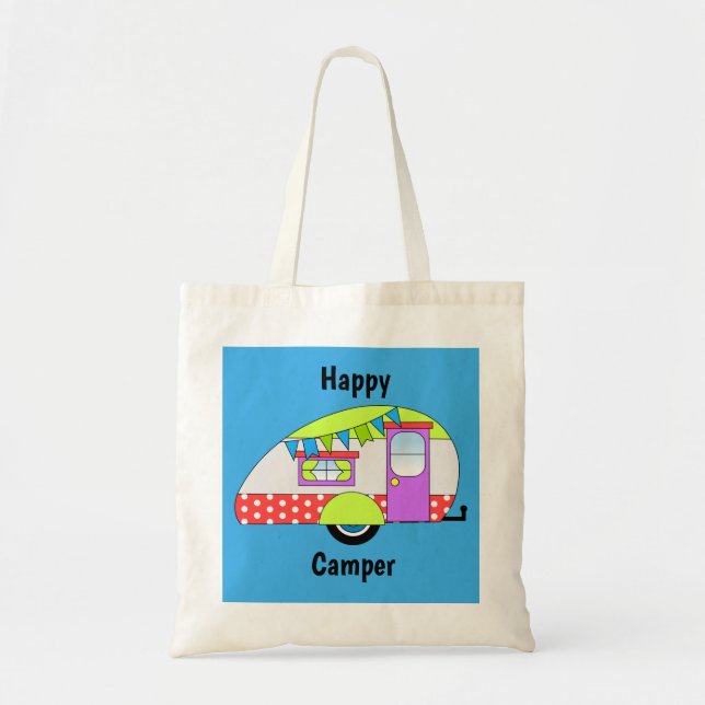 Happy Camper Illustration Tragetasche (Vorne)