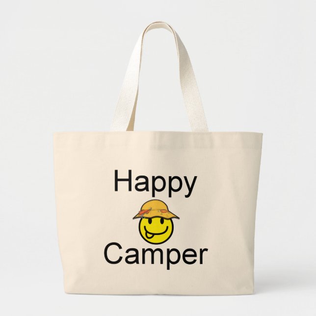 Happy Camper Jumbo Stoffbeutel (Vorne)