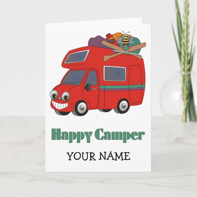 Happy Camper Karte (Vorderseite)