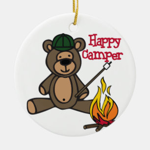 Happy Camper Keramik Ornament