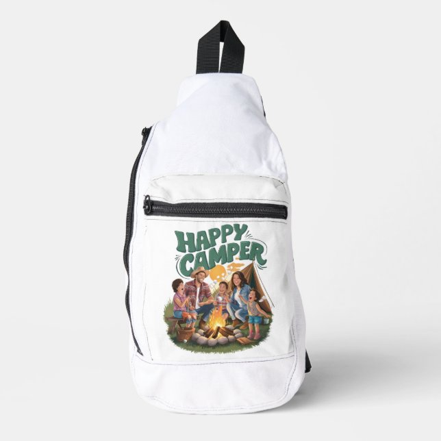 Happy Camper Kleinkind T - Shirt (1) Crossbody Bag (Vorderseite)