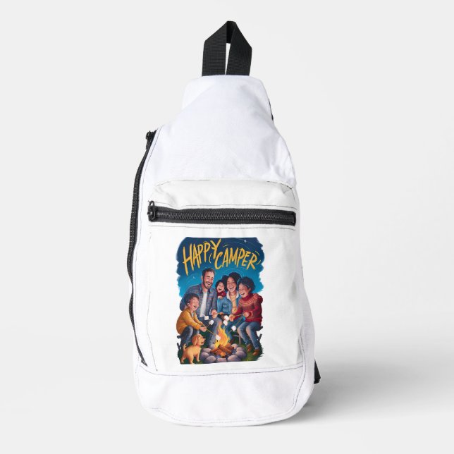 Happy Camper Kleinkind T - Shirt (3) Crossbody Bag (Vorderseite)