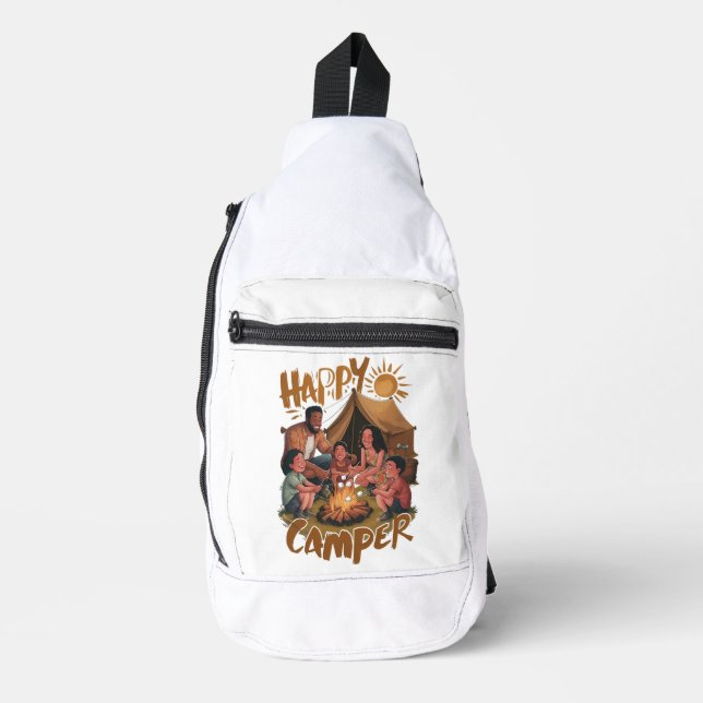 Happy Camper Kleinkind T - Shirt (5) Crossbody Bag (Vorderseite)