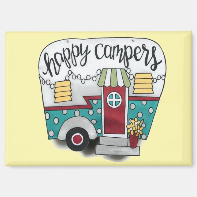 Happy Camper Magnet (Vorderseite)