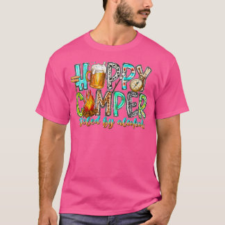 Happy Camper mit Alkohol-Camping T-Shirt