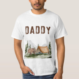 Happy Camper Mountain Forest Bär Geburtstag Daddy T-Shirt