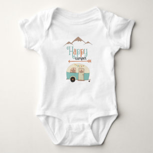 Happy Camper Niedlich Retro RV Baby Strampler