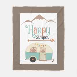 Happy Camper Niedlich Retro RV Fleecedecke