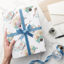 HAPPY CAMPER Niedlich Retro RV Geschenkpapier