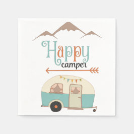 HAPPY CAMPER Niedlich Retro RV Serviette