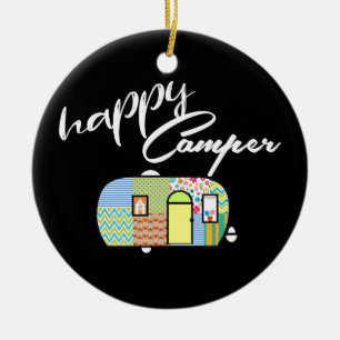 Happy Camper Ornaments Keramikornament