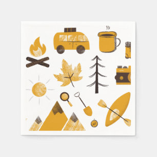Happy Camper Party Napkins Serviette