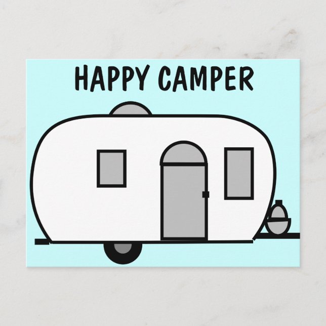 Happy Camper Postcard Postkarte (Vorderseite)