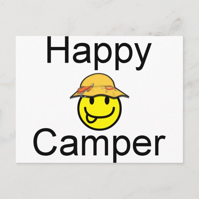 Happy Camper Postkarte (Vorderseite)