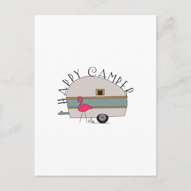 Happy Camper Postkarte (Vorderseite)