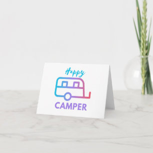 Happy Camper Pull Behind Adventure Blank Gruß Karte