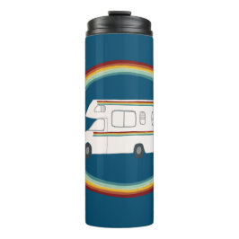 Happy Camper Rainbows RV Whimsical Motorhome RVing Thermosbecher