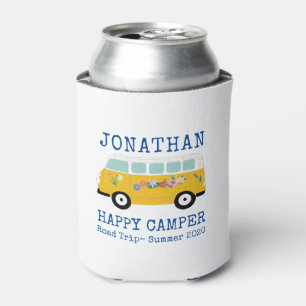 Happy Camper Retro RV Blue Custom Cooler Dosenkühler