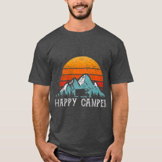 Happy Camper RV Camping 70er Retro Motorhome T-Shirt